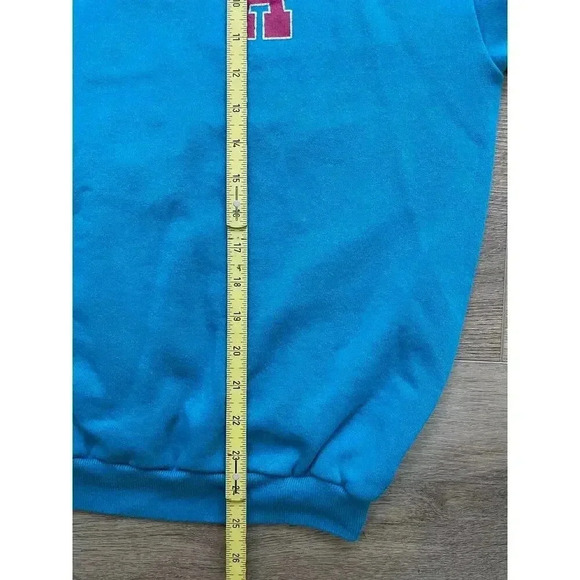 Vintage 80s Minnesota Crewneck Sweatshirt Bright Blue - Picture 8 of 11